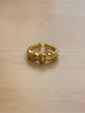 CH Gold Floral Open Band Ring